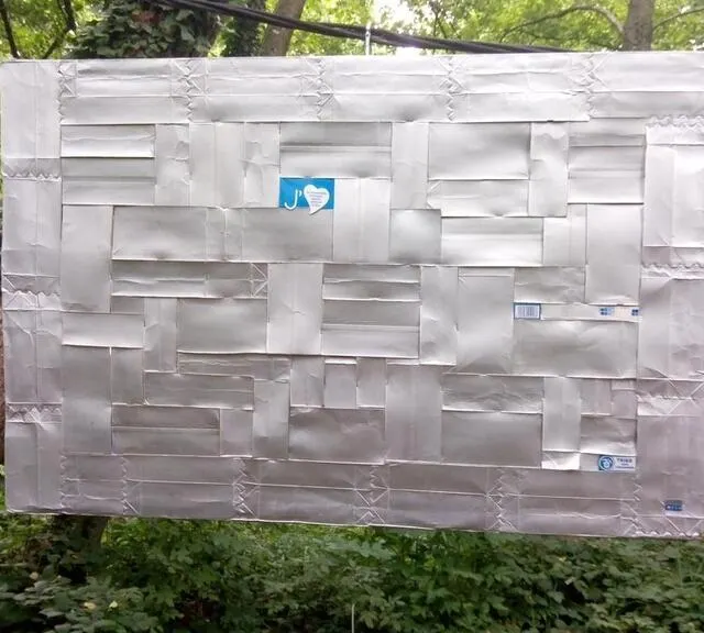 Une des œuvres d’Olivier Dronne, à base de briques de lait. Ouest-France photo une des œuvres d’olivier dronne, à base de briques de lait. © ouest-france