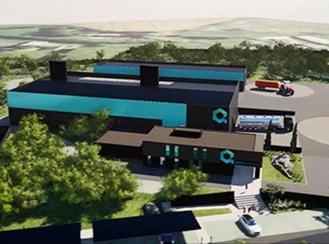 photo vue d’ensemble de l’unité de production qairos énergies, prévue à trangé, zone de l’étoile 2. ?  ©  archives alinea architectes