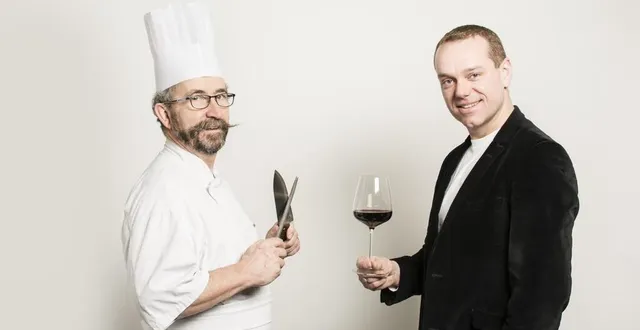 photo  franck bernard (tell me wine) s’est entouré de chefs cuisiniers (comme ici denis côme) et autres experts du goût pour développer son projet reposant sur les accords mets-vins.  &copy;  photo bruno balandeau 