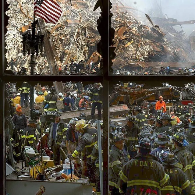 photo après les attaques, le désastre.  ©  archives us navy / preston keres / afp