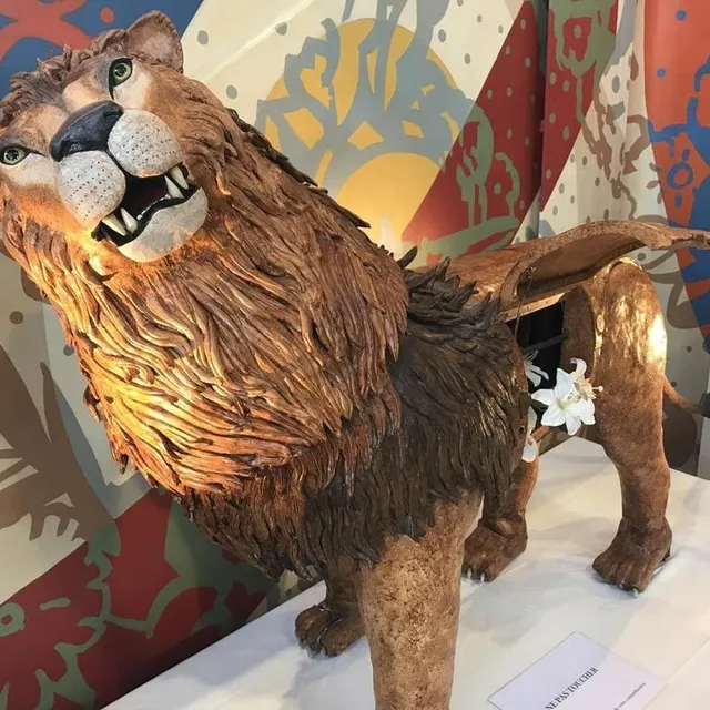 photo le clou du spectacle : la réplique du lion automate de léonard de vinci.  ©  ouest-france