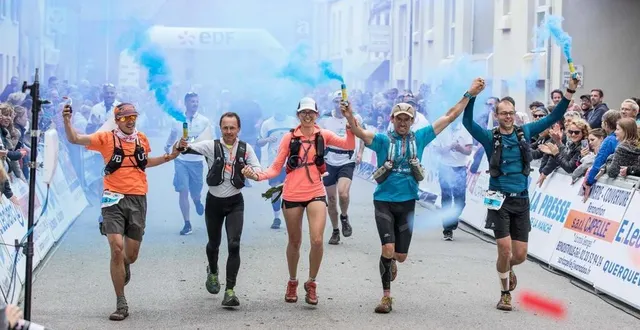 photo  l'arrivée du raid de l'archange, course qui se déroule dans le cadre de la barjo, en juin 2018.  &copy;  etienne pignol 