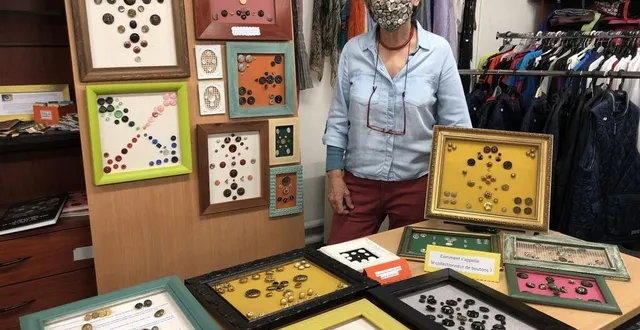 photo  anne-marie hubert, bénévole à la croix-rouge, propose une expo-vente de bouton à la vesti’boutique de la croix-rouge à partir de samedi 16 octobre 2021.  &copy;  ouest-france 