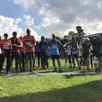 photo une trentaine de coureurs se tenaient prêts au départ de l’épreuve de marche nordique.