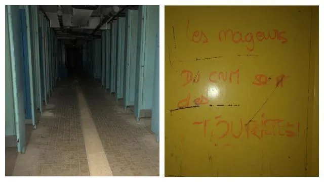 photo les vestiaires toujours présents en dessous de l’école du cirque avec leurs gentilles attentions.  ©  ouest-france