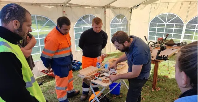 photo  le stage visait une meilleure pratique, plus sécurisée, des activités de tronçonnage.  &copy;  ouest-france 