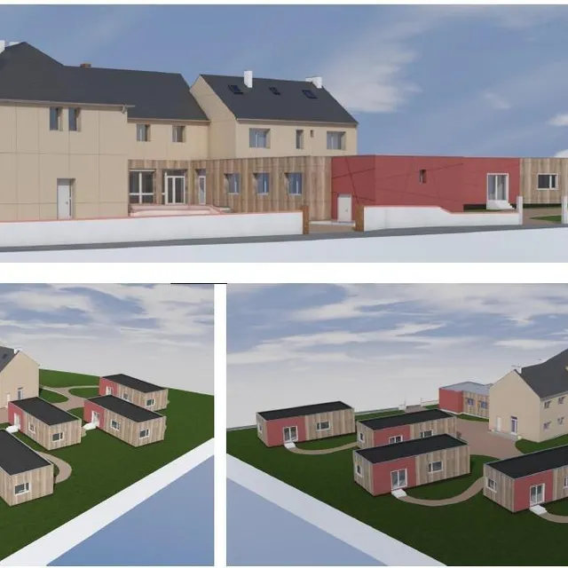 photo l’esquisse du futur foyer noguès au mans (sarthe), réhabilité et agrandi.  ©  le mans métropole habitat