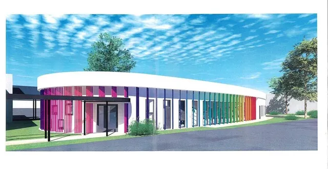 photo  visuel du futur restaurant scolaire de ruaudin, près du mans (sarthe).  &copy;  ville de ruaudin 