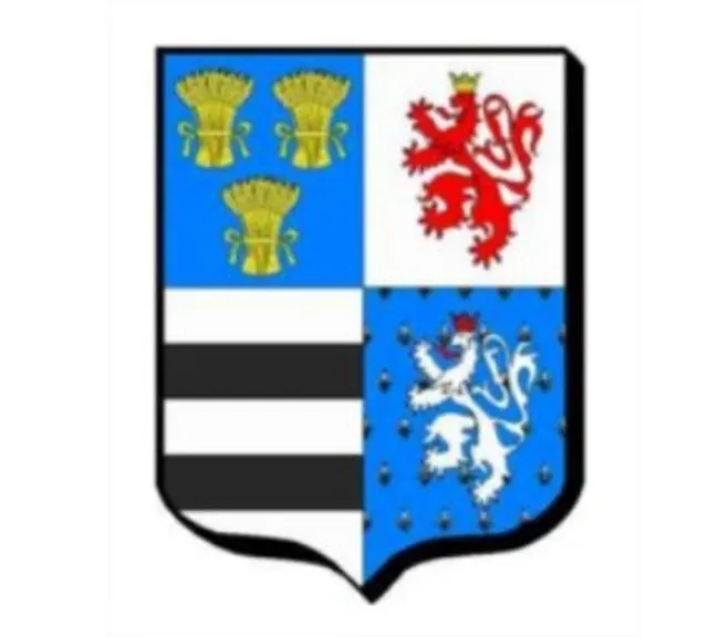 photo le blason représente les armes des illustres familles de la commune.  ©  photo dr