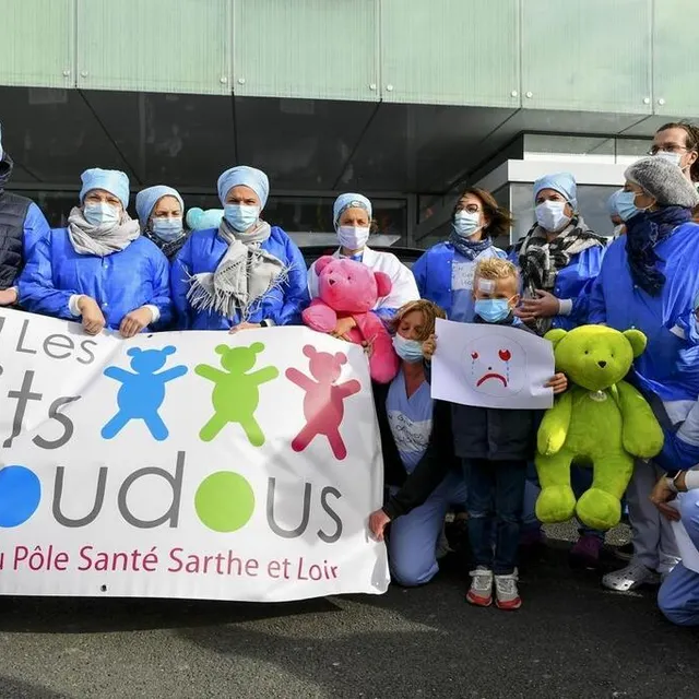 photo un mouvement historique au centre hospitalier du bailleul avec près de 30 % de grévistes dans le personnel soignant comme administratif.  ©  yvon loue