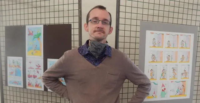 photo  xavier philippet est un dessinateur hors pair de bd.  &copy;  le maine libre 