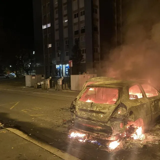 photo dans la nuit de mardi 26 à mercredi 27 octobre 2021, des émeutes ont éclaté dans le quartier de perseigne à alençon (orne).  ©  ouest-france