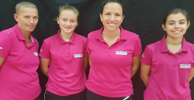 photo  l’entente féminine maresché-mézières : patricia ballon, léa lucet, charlotte péan et justine sauvage, accède en prénational.  &copy;  le maine libre 