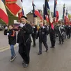 photo  les porte-drapeaux accompagnés d’un nouveau membre, alois vivier, 11 ans, à gauche, était porte-drapeau pour la première fois. 