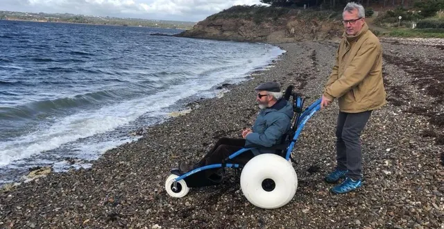 photo  ce fauteuil roulant hippocampe a été imaginé par l’entreprise vipamat, dans le morbihan. ici à logonna-daoulas, en octobre 2020.  &copy;  archives ouest france 
