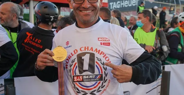 photo  damien saulnier est fier de pouvoir arriver aux 8 heures de suzuka, en juillet prochain, avec le n°1 sur la suzuki.  &copy;  ouest-france 