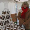 photo  édith vendra son caramel au beurre salé durant la fête du cidre à sap-en-auge (orne). 