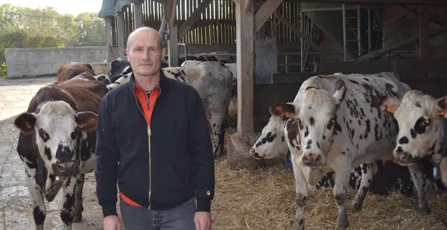 photo  sur ses 46 ha de terrain, thierry lemaître élève une quarantaine de vaches laitières depuis dix-huit ans. et produit 200 000 l de lait bio chaque année?.  &copy;  ouest-france 