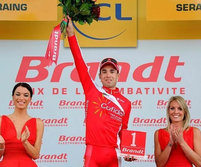 photo nicolas edet a été élu combatif de la deuxième étape du tour de france 2012.  ©  pascal pavani/afp