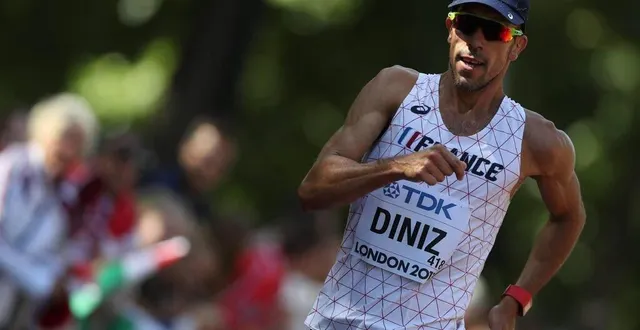 photo  yohann diniz participe à la course des 10 kilomètres maine libre le samedi 20 novembre 2021 comme meneur d’allure pour les coureurs en 40 minutes.  &copy;  archives afp daniel leal-olivas 