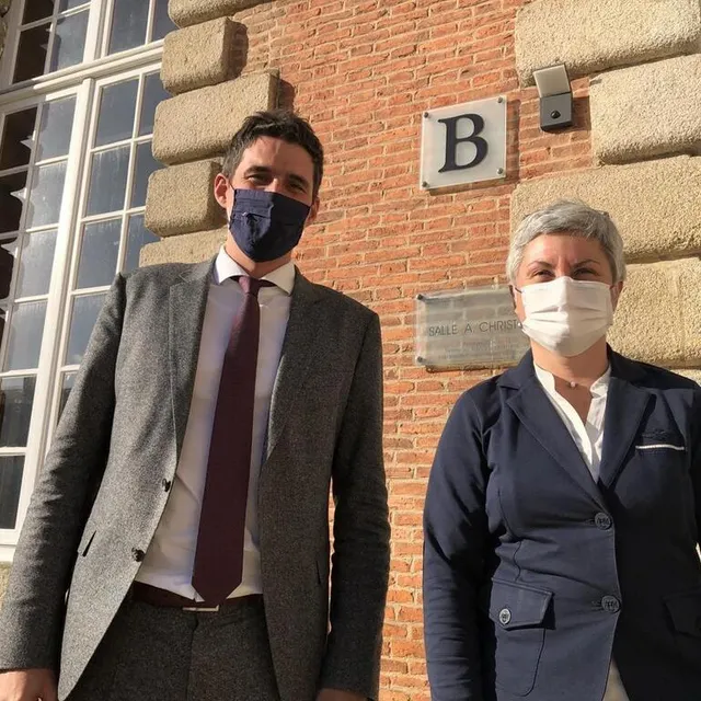 photo julien henrard, directeur de cabinet de la préfète de l’orne et anne-catherine sudre, déléguée départementale de l’ars normandie.  ©  ouest-france