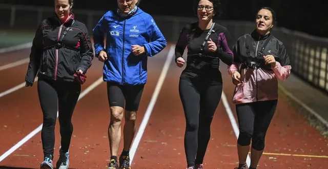 photo  de gauche à droite : anne, bruno, angélique et farida. cap sur le 10 km le maine libre, ce samedi.  &copy;  le maine libre – denis lambert 