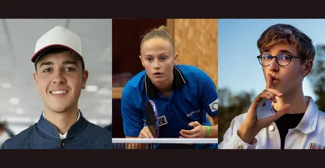 photo  tanguy saint-martin, cléa de stoppeleire et achille breux sont les trois candidats de la catégorie « jeunes de l’année » pour la soirée on se bouge dans l’orne 2021.  &copy;  ouest-france 