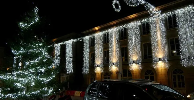 photo  sablé s’illumine le vendredi 3 décembre 2021.  &copy;  photo archives le maine libre 