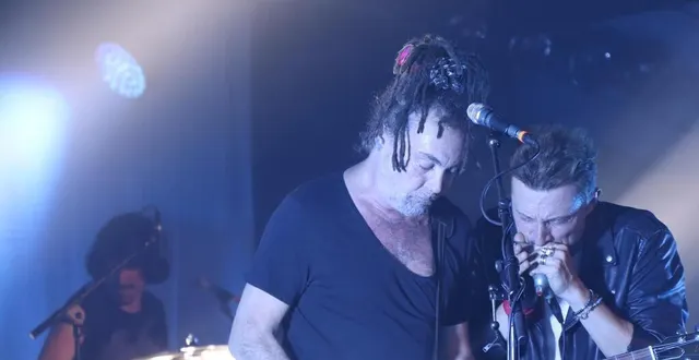 photo  greg zlap à fond le souffle avec sa quarantaine d’harmonicas qui l’accompagnent sur scène, pour des duos de rêve avec guitariste, batteur et bassiste.  &copy;  ouest-france 