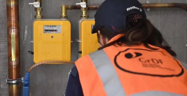 photo  un compteur communiquant de grdf. photo d’illustration.  &copy;  thomas brégardis / archives ouest france 