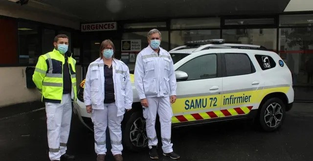 photo  l’équipe paramédicale de médecin d’urgence est composée d’un infirmier et d’un aide-soignant conducteur ambulancier expérimentés en médecine d’urgence.  &copy;  archives le maine libre 