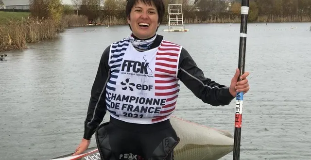 photo  la kayakiste fertoise lise vinet, championne du monde de kayak de descente sprint, de retour sur le plan d’eau de ses débuts.  &copy;  le maine libre 