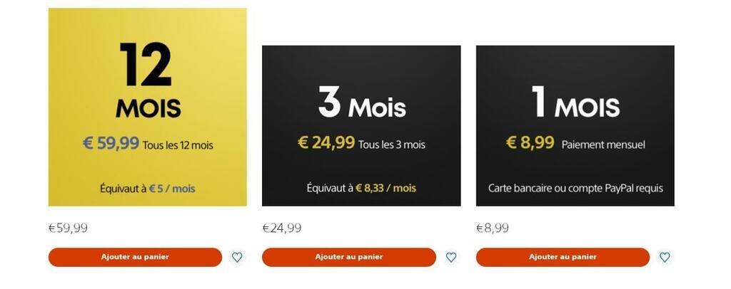 Carte d'abonnement Playstation Plus 12 mois SONY