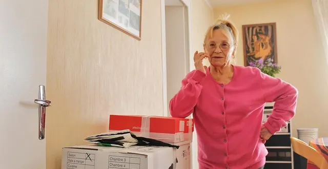 photo  raymonde gestas, 81 ans, chez elle, au 10 de la rue fleury-sur-orne, mercredi 1er décembre 2021, deux jours avant son déménagement.  &copy;  ouest-france 