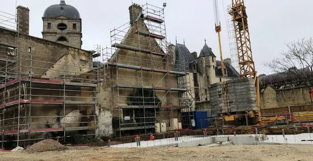 photo  les travaux de construction du pôle de santé de la providence avancent. en 2022, la ville devrait y consacrer 537 371 €.  &copy;  ouest-france 