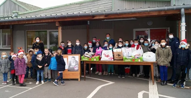 photo  les enfants et les parents se sont fortement impliqués pour cette action solidaire.  &copy;  ouest-france 