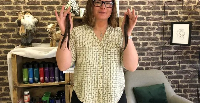photo  valentine jolly a fait un don de cheveux, au salon l’atelier de cyrielle, à la flèche.  &copy;  ouest-france 