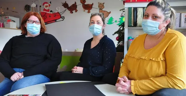 photo  céline lappierre (à gauche) a rejoint ophélie coubard, anaïs deniau et élodie frouin (absente sur la photo).  &copy;  le maine libre 