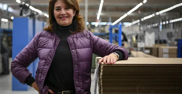 photo  sylvie casenave-péré, dirigeante de posson packaging, prévoit d’augmenter de 20 % la production d’emballages de son entreprise d’ici à 2023, malgré les difficultés de la filière carton, durement impactée par la hausse des prix de la matière première.  &copy;  photo le maine libre -  yvon loue 