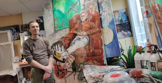 photo  les rairies, décembre 2021. josselin métivier, peintre et céramiste aux rairies.  &copy;  co – pascale pineau 