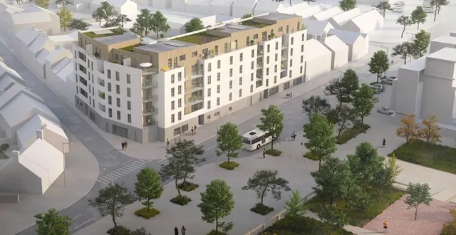 photo  à la place de l’ancienne caserne de pompiers de pontlieue, au mans (sarthe), une résidence de 50 logements collectifs verra le jour.  &copy;  lucas construction 