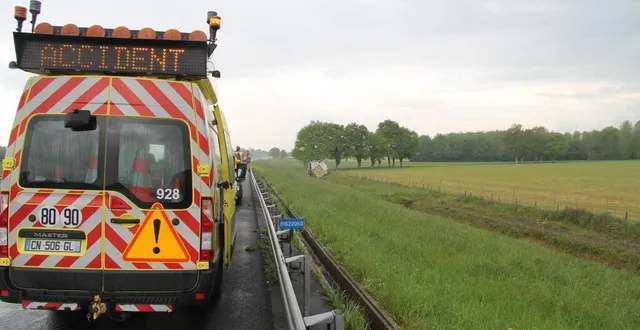 photo  l’accident s’est déroulé, ce vendredi 21 janvier 2022 à la hauteur de la bifurcation de l’autoroute a11 et de l’a 81 à hauteur de coulans-sur-gée (sarthe).  &copy;  archives ouest-france 