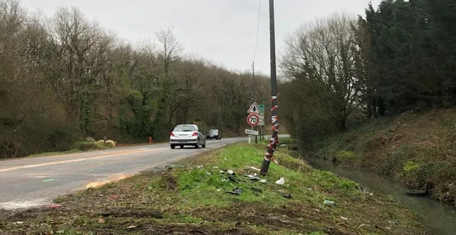 photo  l'accident a eu lieu  sur la route de trehillac, à la sortie de saint-herblain.  &copy;  ouest-france 
