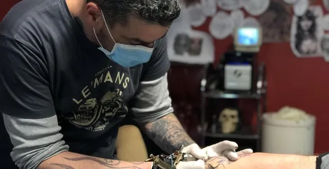 photo  dan renou, était présent lors de la première édition de la convention tattoo, au mans (sarthe).  ?  &copy;  archives ouest-france 