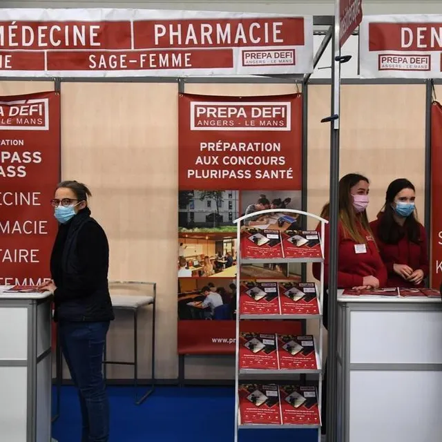 Angers, parc des Expo, le 22 janvier 2022. Avec l’Ipsem, Prépa Défi est l’une des prépas privées présentes à Angers. LAURENT COMBET photo angers, parc des expo, le 22 janvier 2022. avec l’ipsem, prépa défi est l’une des prépas privées présentes à angers. © laurent combet