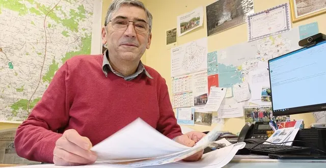 photo  le maire de teloché gérard lambert a présenté ses vœux via une chaîne de télévision.  &copy;  le maine libre 