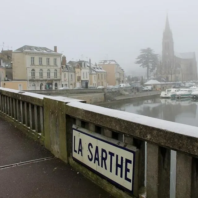 photo réveil brumeux et neigeux sur la sarthe, ce mardi 25 janvier.  ©  ouest-france
