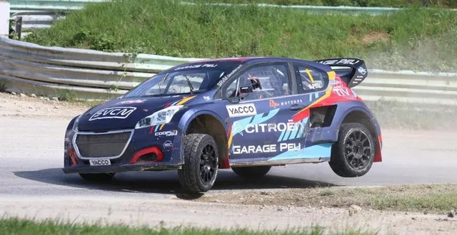 photo  samuel peu et les pilotes français de rallycross ne courront pas à essay.  &copy;  archives nathalie douley 