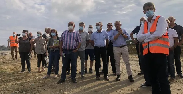 photo  les élus s’étaient déplacés sur le site de paprec à montmirail en septembre 2021, dans le secteur des vaugarniers.  &copy;  archives 