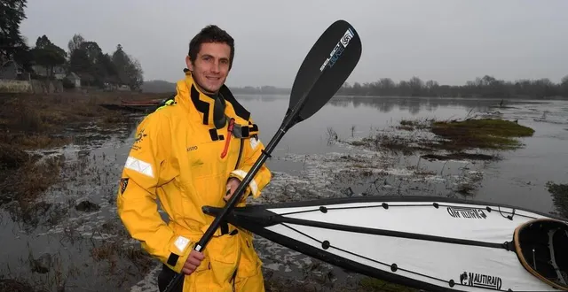 photo  bouchemaine, jeudi 27 janvier 2022. deux semaines après avoir descendu la loire sans s’arrêter, à la force des pagaies, le commandant pascal est revenu pour expliquer ce qu’il a vécu et le sens de ce défi sportif, physique et mental.  &copy;  co – laurent combet 